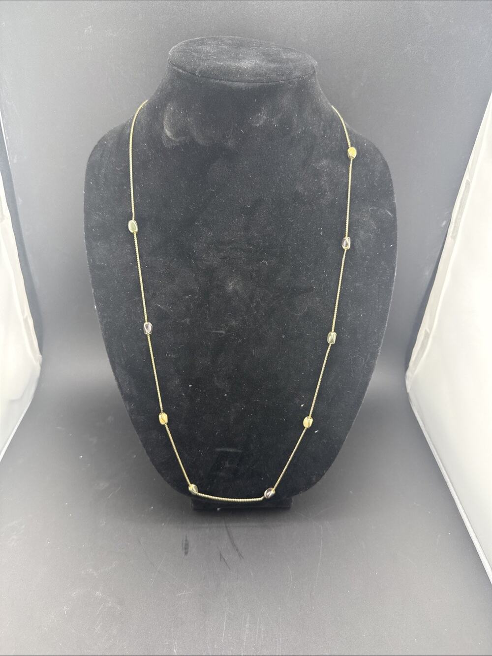 Vintage Gold And Stone Necklace